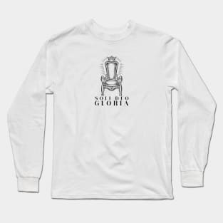 soli deo gloria, glory to God alone - Romans 11:33 Long Sleeve T-Shirt